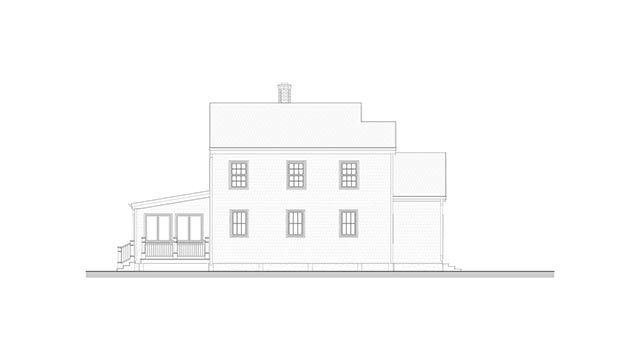 North elevation of a Beach house in Niantic, Connecticut